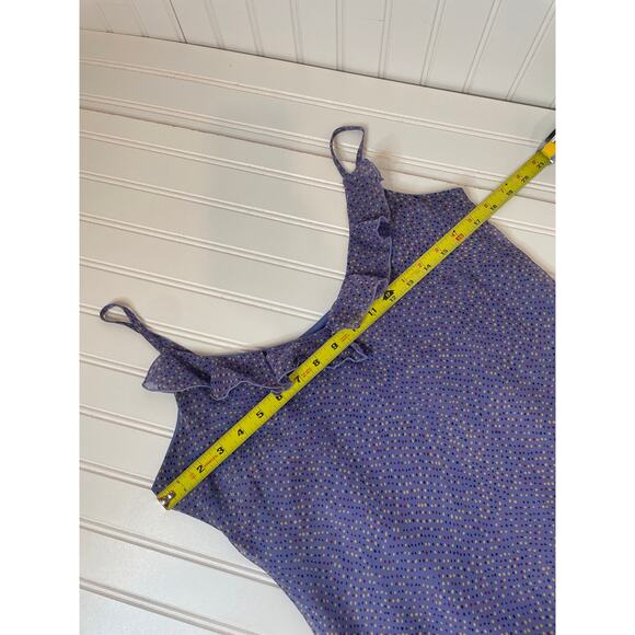 DEADSTOCK! Vintage Mary Mcfadden Y2K Dress Polka Dot Spaghetti Strap Ruffle 8 - Picture 2 of 4